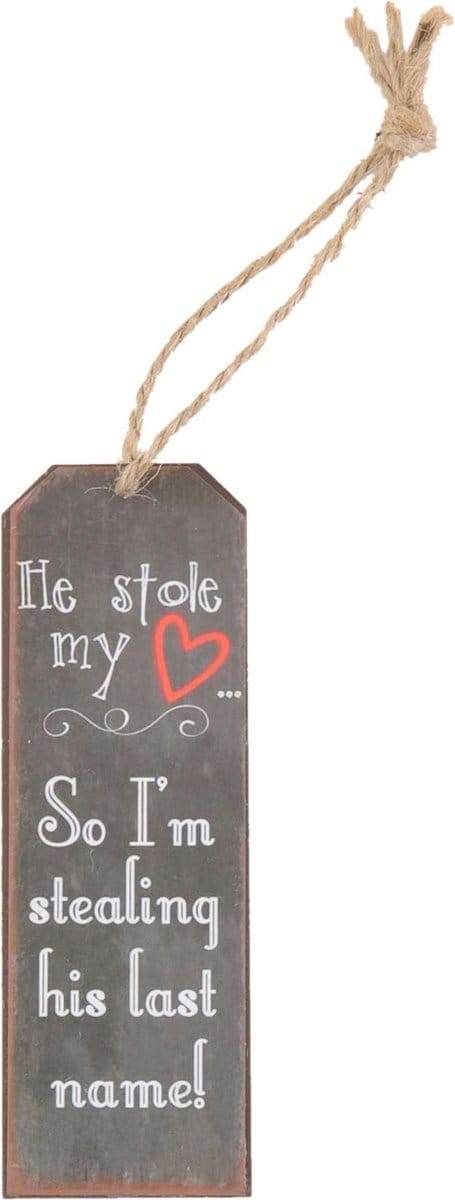 Decoratie hanger | 15*5 cm | Zwart | Ijzer | Clayre & Eef | MMY00020
