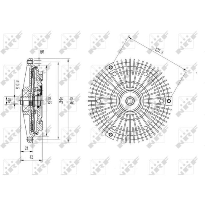 Koppeling, radiatorventilator NRF 49575