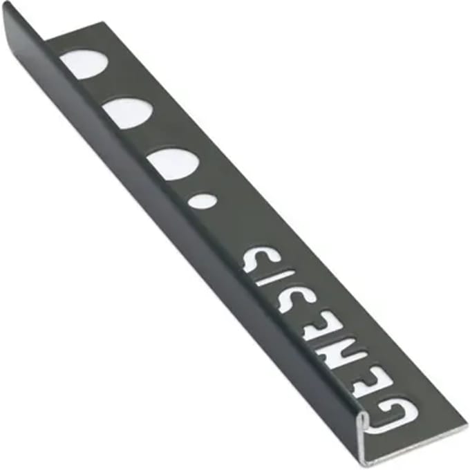 Genesis Plat Profiel - Rvs Zwart - 10x1mm 2,7m