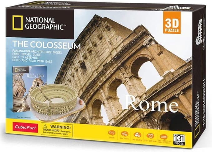 3D Puzzel van het Romeinse Colosseum - Leer en Ontdek