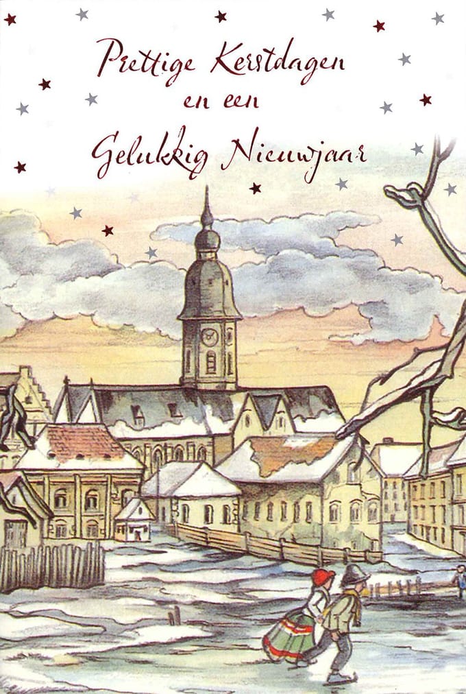 MGPcards - 6 Luxe dubbele Kerstkaarten - Foliedruk - Gekleurde envelop - 11,5 x 17 cm