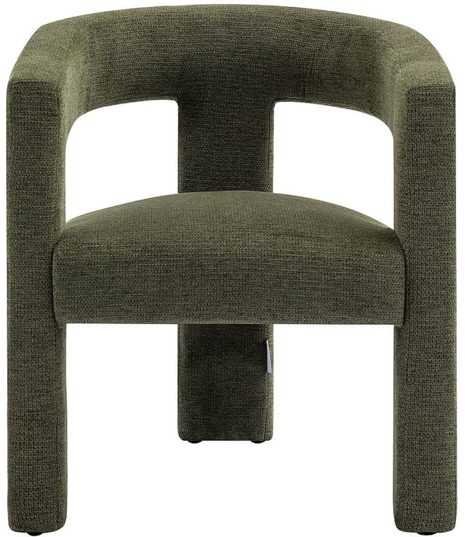 Vente-unique Fauteuil in groene textuurstof FAVINA