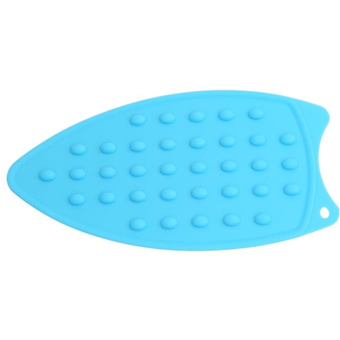 Tapis de protection créatif en silicone pour fer à repasser, protection contre la chaleur, plaque isolante, surface sûre bleu