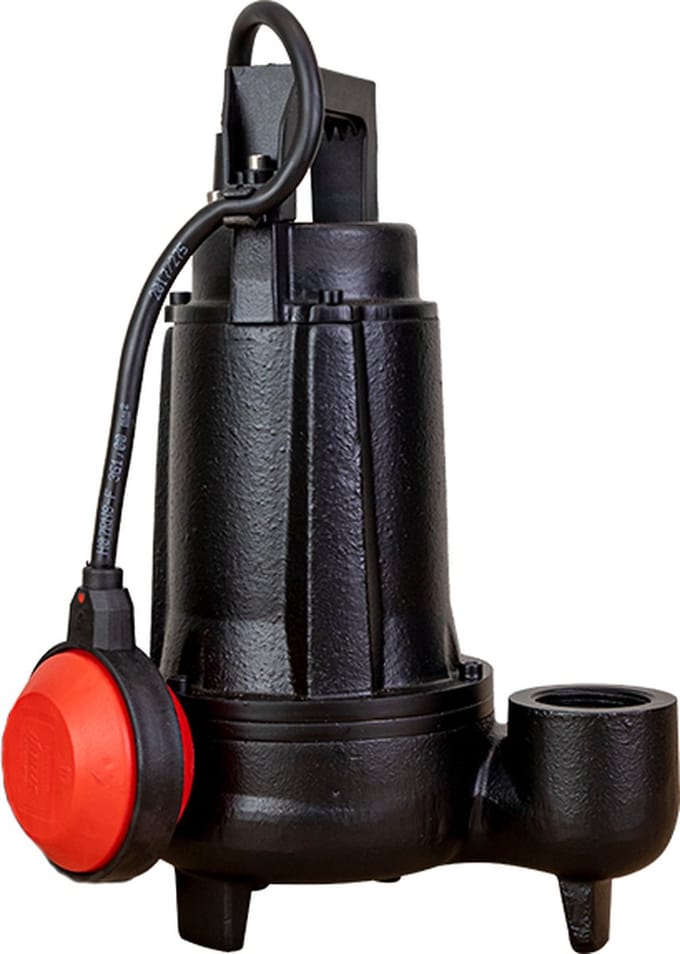 Dompelpomp Vuilwater Super Vortex - KIN pumps BKL 1.5 M/A - Met drijvende vlotter - gietijzer - 230 volt (Max. capaciteit 10,8m3/h)