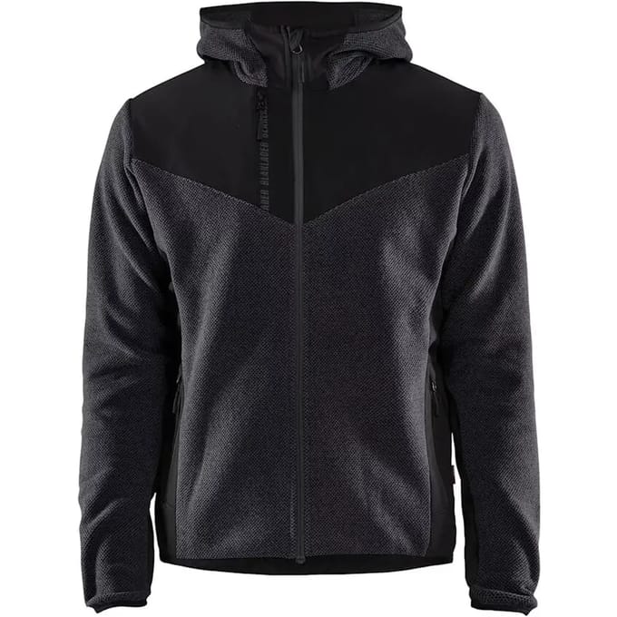Blaklader Gebreid jack met softshell - Donkergrijs/Zwart - 2XS