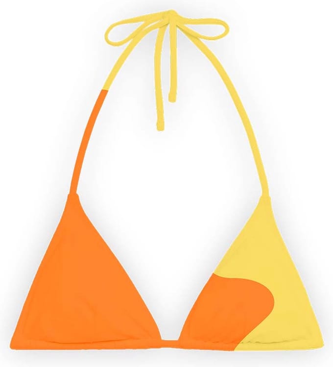 Sea'sons Official - Kleurveranderend - Triangle Bikini Top - Oranje-Geel - L