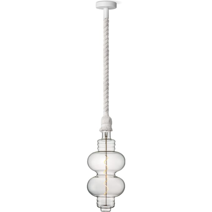 Home sweet home hanglamp Leonardo wit Diabolo - helder
