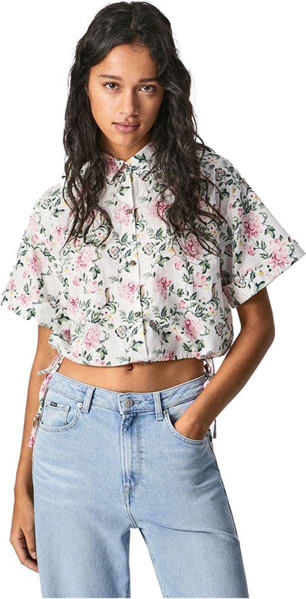 Pepe Jeans Lavinia Overhemd Met Korte Mouwen Oranje L Vrouw