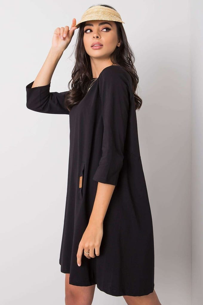Everyday Pocket Dress - Schwarz / S/M