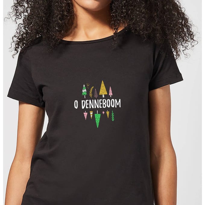 O Denneboom Dames T-Shirt - Zwart - 3XL