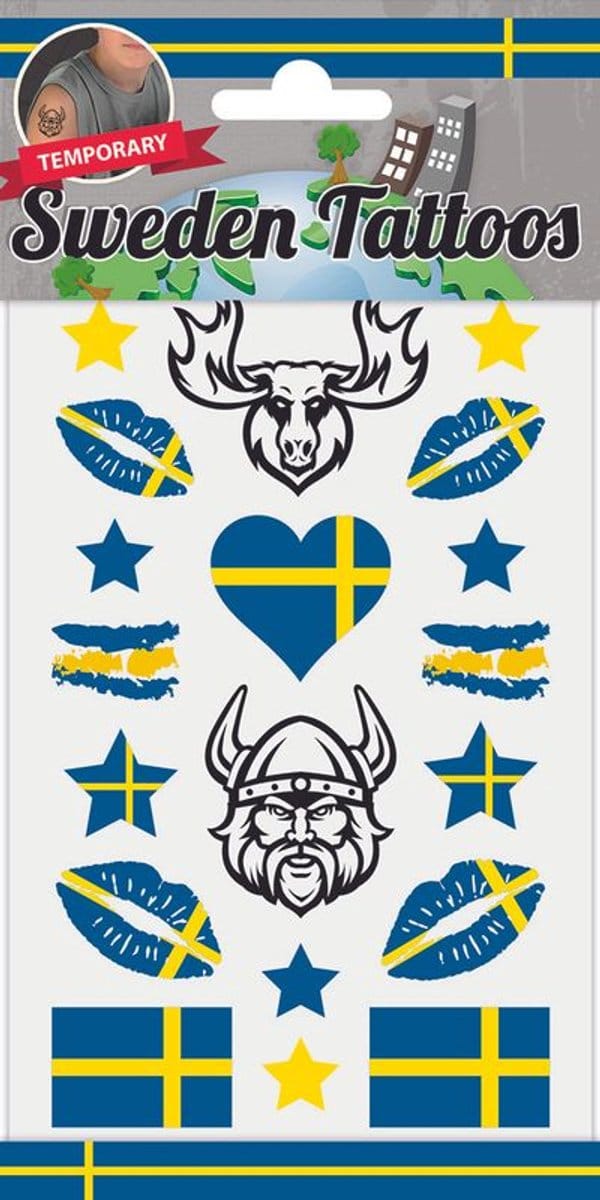 Plaktattoos Zweden (18st)