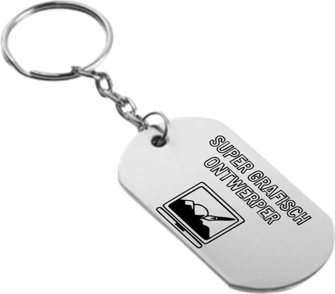 Akyol - super grafisch ontwerper sleutelhanger - Ontwerper - familie vrienden - cadeau - 54 x 29mm