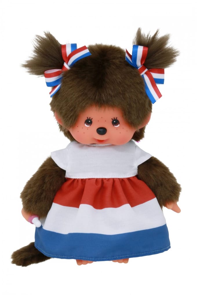 Monchhichi pop meisje knuffel 20cm Nederlands - pluche speelgoed.