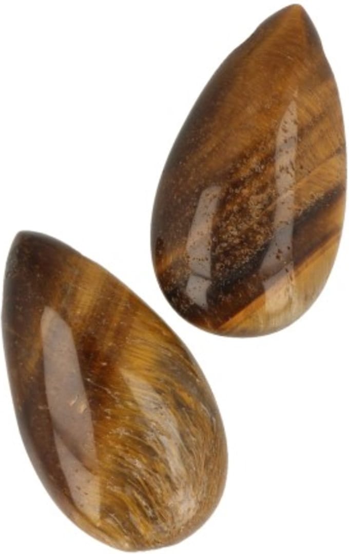 Tijgeroog edelsteen druppel hanger