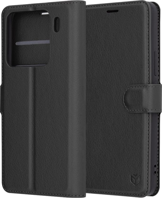 Hoesje geschikt voor Xiaomi 15 Pro - Techsuit Leather Folio Book Wallet Case - Zwart