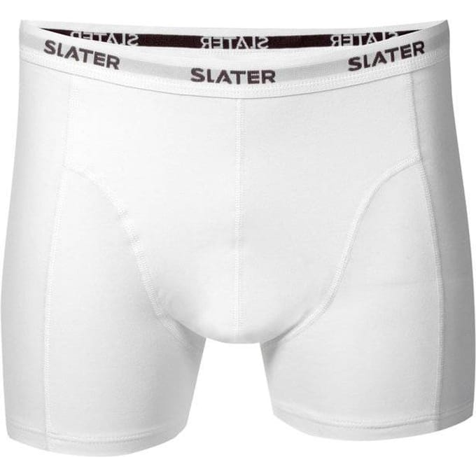 Slater 8500 - Boxer 2-pack boxershort white S 95% cotton 5% elastan