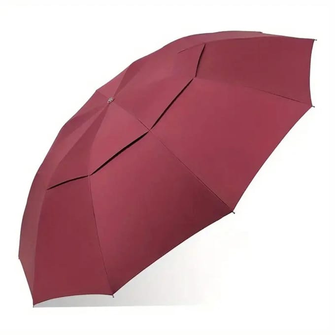 Nivard Moderne Golf Paraplu - Stormparaplu - Opvouwbaar - Windproof - Stormproef - UV Bescherming - Umbrella - Draagbaar - Rood