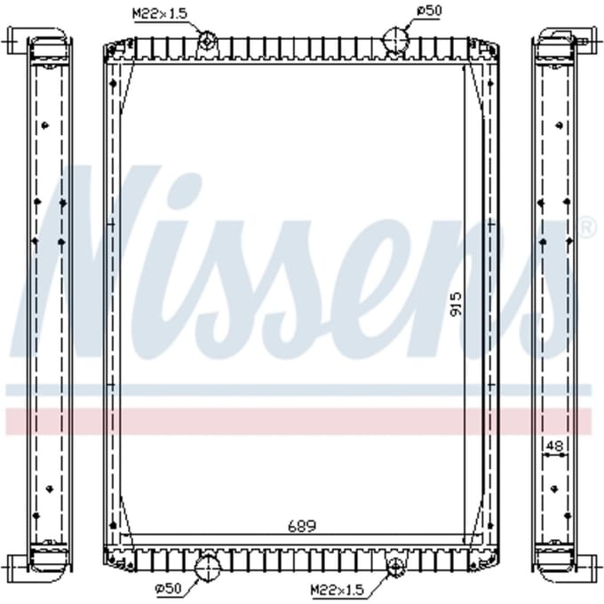 Radiator, motorkoeling NISSENS 63848A