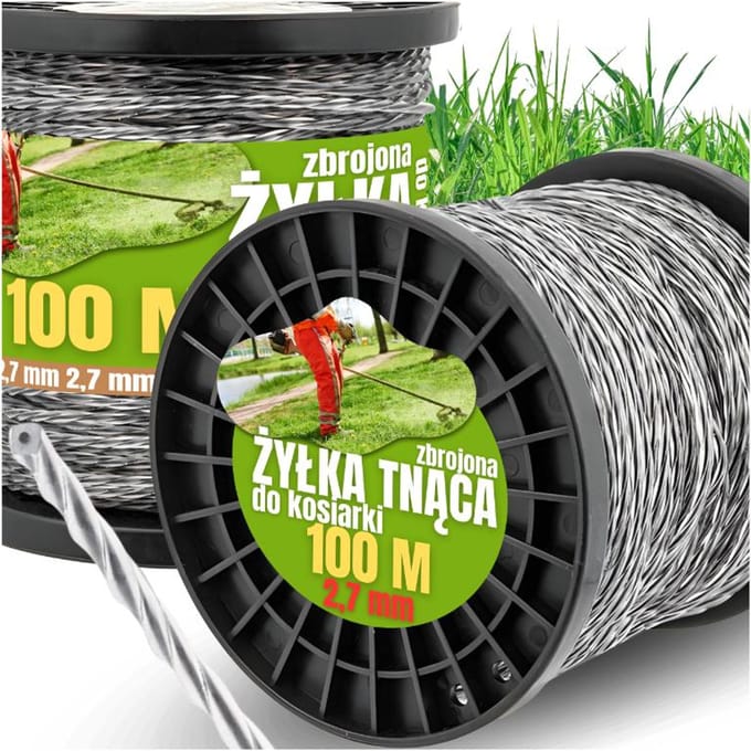 Versterkte Maaidraad Voor Trimmerkoppen Bosmaaier Grasmaaier Sterk 2,7 Mm 100 M