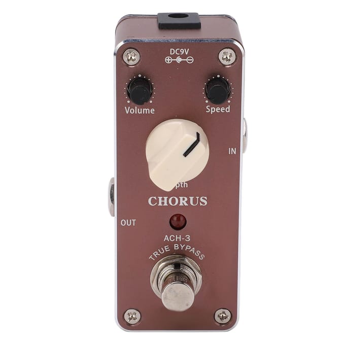 Chorus Effect Metaal Gitaar Monoblok Effectpedaal met LED Indicator Audio Accessoires brown