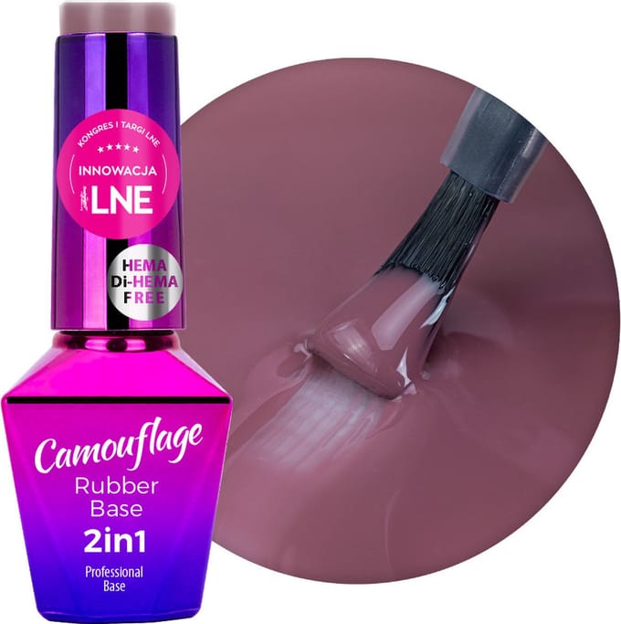 MollyLac - Rubber Base 2w1 - Camouflage - Boom Blush - HEMA/Di-HEMA Vrij