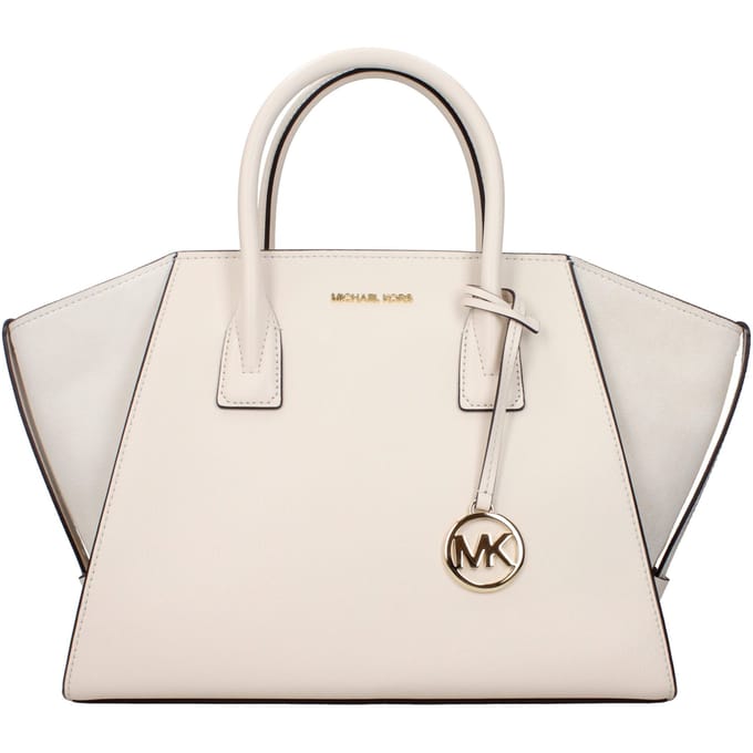 Beige leren handtas