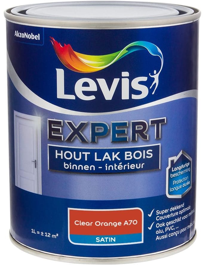 Levis - Expert Hout Lak Binnen Satin Mix - Clear Orange A70 - Mengverf - 1 L