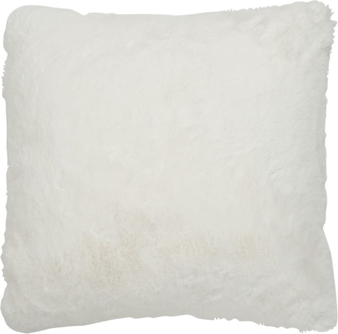 Pluche Sierkussen Vierkant Wit 45x45 - incl. vulling