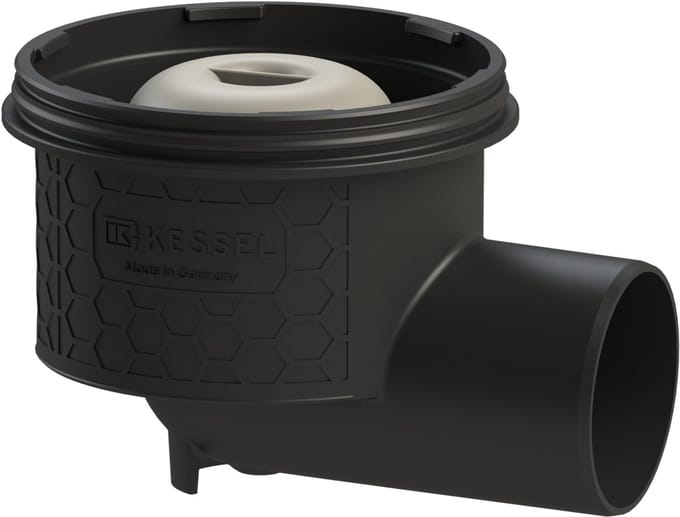 KESSEL-basislichaam Ecoguss - DN 70, uitloop zijdelings, 48378
