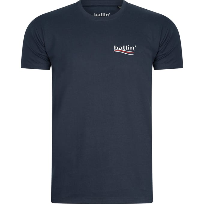Heren Tee SS met Ballin Est. 2013 Ciaga Tee Print - Blauw - Maat S