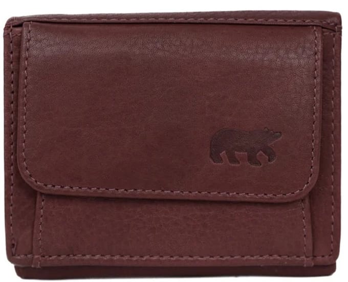 Bear Design Nana Leren Overslagportemonnee - Bordeaux Rood