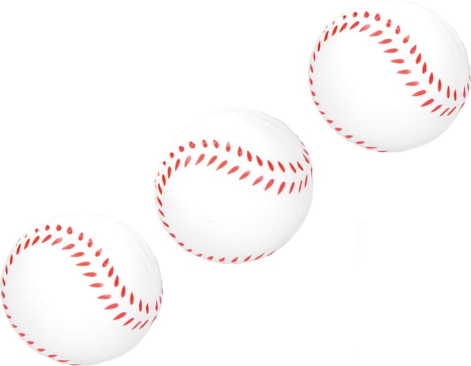 Stressbal Medium Density 3 stuks – Sensomotorische Stimulatie – Anti Stress – Baseball