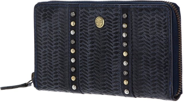 CHIEMSEE portemonnee Perth Zip Around Wallet Vintage Look Blue blauw