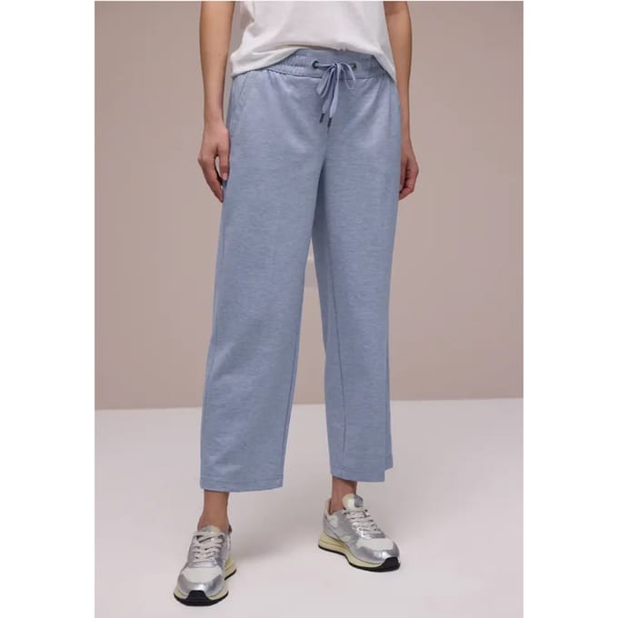 Wide Legs broek met elastische tailleband