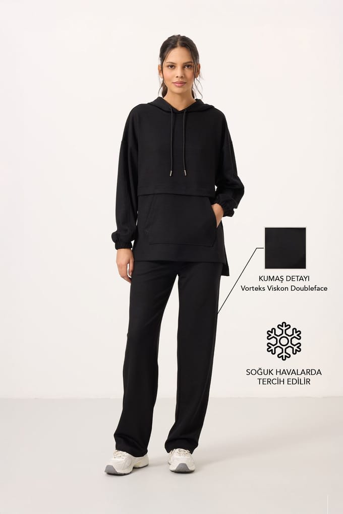 Oversized Hoody en Brede Pantalon Set