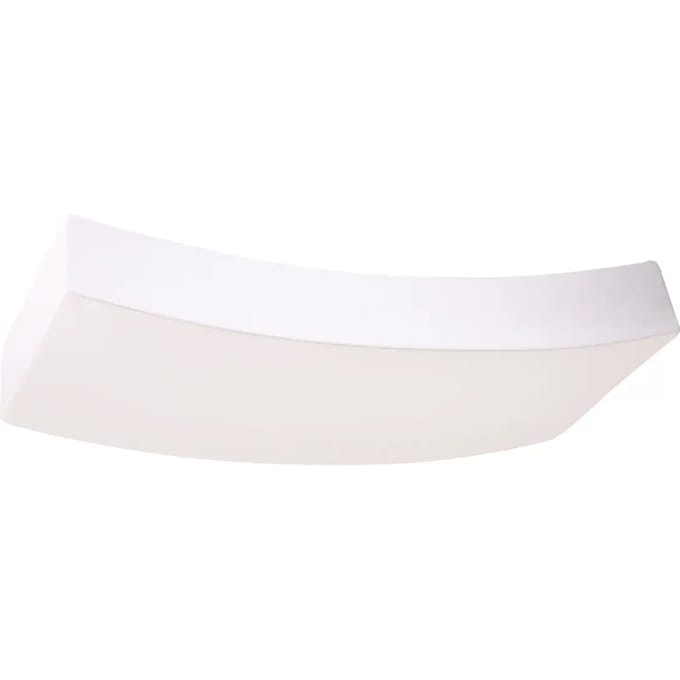 Wandlamp HATTOR plat keramisch model met licht naar boven - Sollux Lighting - IP20 - Wit keramiek behuizing - 36 x 15 x 4.5 cm - 2 x G9 LED, exclusief lichtbron - 2 x 8 W - Moderne wandlamp voor gang, hal en woonkamer