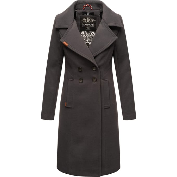 Navahoo Dames Trenchcoat Wooly – Premium Wintermantel met Elegante Pasvorm