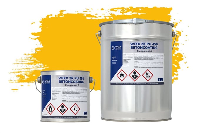 Wixx 2K PU 450 Betoncoating - 10L - RAL 1023 | Verkeersgeel