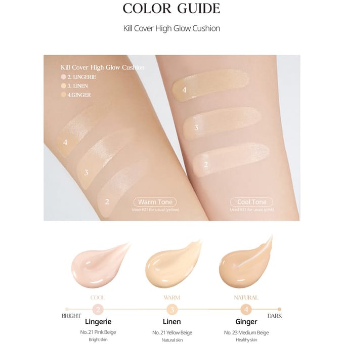 Clio Coussin Kill Cover High Glow 14gr+recharge #4BO Gingembre gray