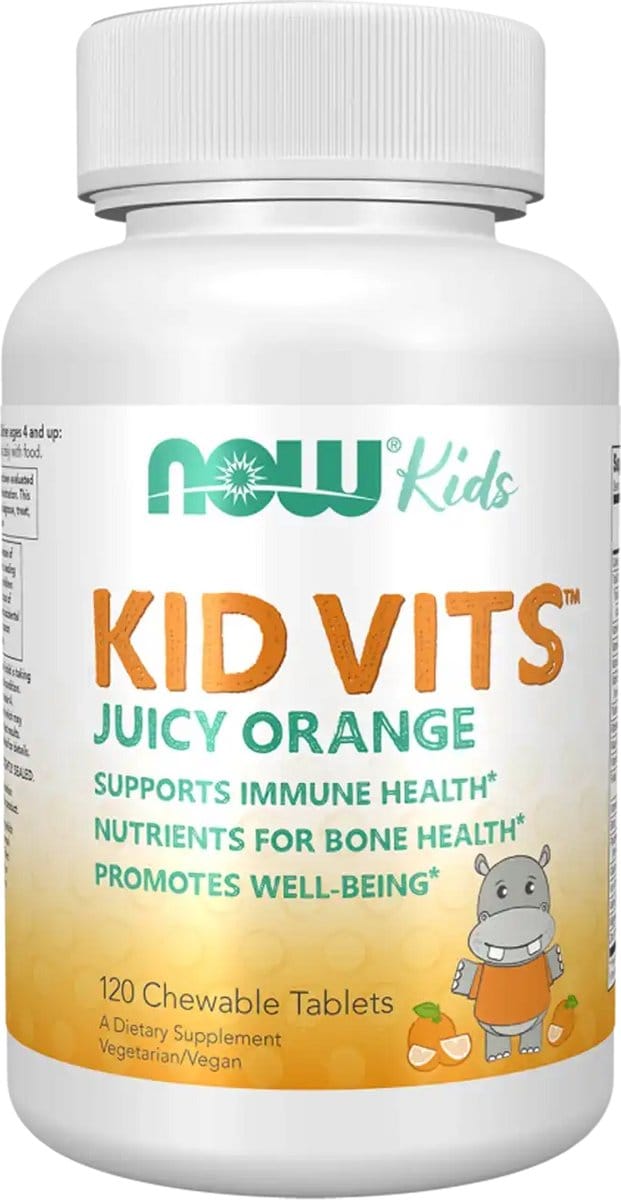 Kid Vits™ Juicy, Orange Chewable Tablets, Sappige, Sinaasappel, Kauwtabletten 120