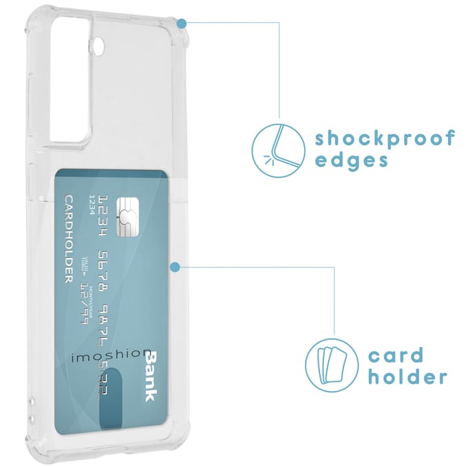 imoshion Softcase Backcover met pashouder voor de Samsung Galaxy S21 Plus - Transparant