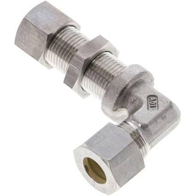 12L RVS L-Vorm Knelfitting Schotdoorvoer 315bar ISO 8434-1