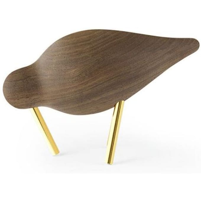 Normann Copenhagen Shorebird Vogel Decoratie Small Walnoot Messing