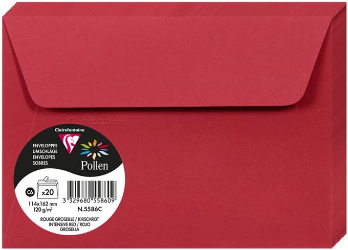 Stuifmeel van Clairefontaine enveloppe C6, lavendelblauw