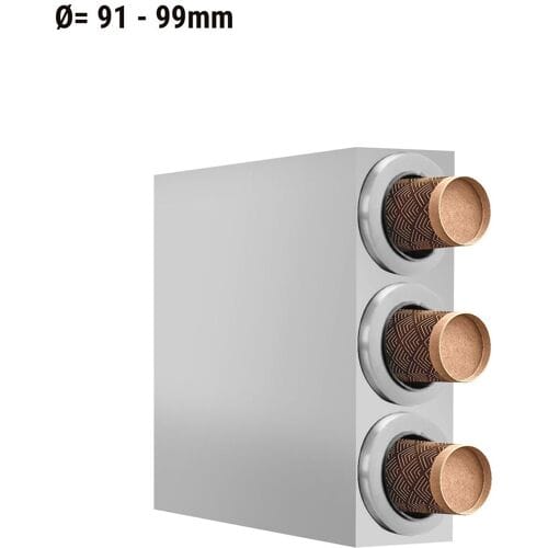 GGM Gastro Becherspender - mit 3 Spendern Zilver