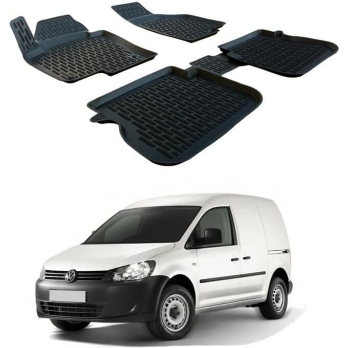 SCOUTT | 3D Tapis De Sol En Caoutchouc Premium Pour Volkswagen Caddy 2003-2015 noir