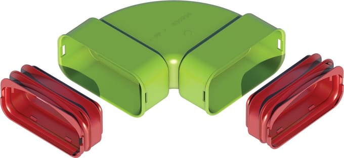 Ubbink - Air Excellent Bocht Horizontaal - 0188576
