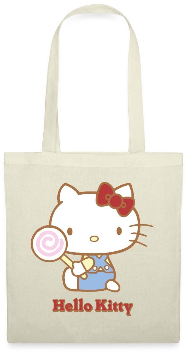 Hello Kitty Met Een Lollipop Tas Van Stof Schoudertas