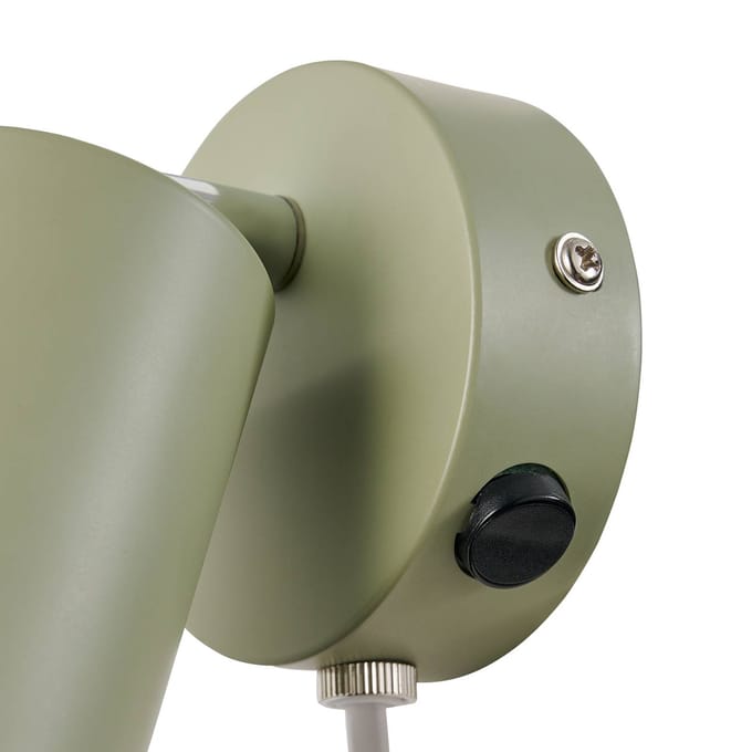 Nordlux Explore wandspot met kabel en stekker, GU10, groen