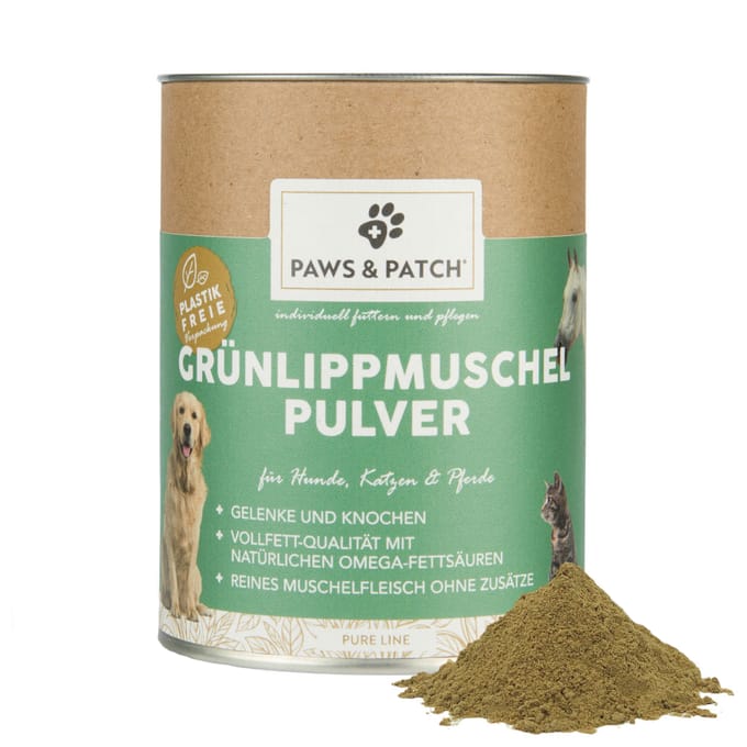 2x250g PAWS & PATCH Groenlipmosselpoeder Enkelvoer voor honden